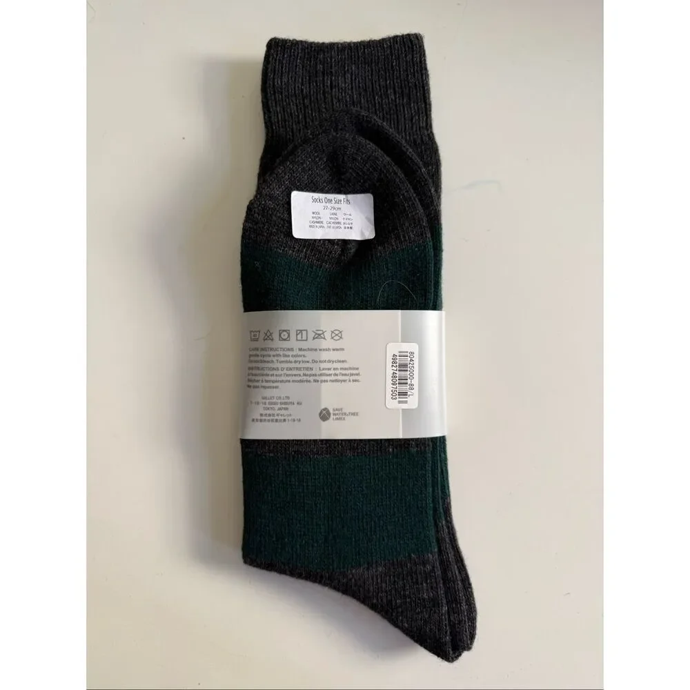 Anonymous ISM Socks Crew Made in Japan Cashmere Blend One Size Fits Most